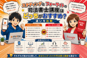 スタディングとフォーサイトの司法書士講座はどっちがおすすめ？違いを比較