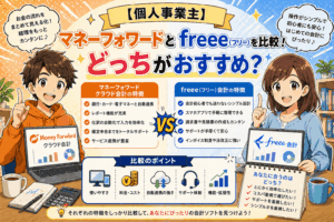 【個人事業主】マネーフォワードとfreee（フリー）を比較！どっちがおすすめ？