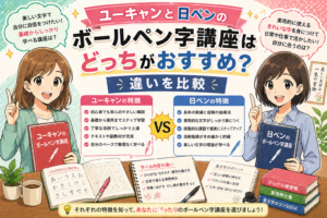 ユーキャンと日ペンのボールペン字講座はどっちがおすすめ？違いを比較