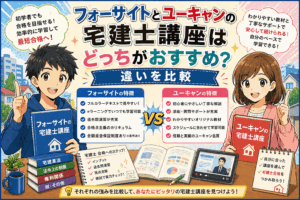 フォーサイトとユーキャンの宅建士講座はどっちがおすすめ？違いを比較