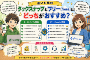 タックスナップとフリー（freee）はどっちがおすすめ？違いを比較