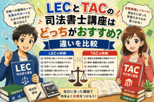 LECとTACの司法書士講座はどっちがおすすめ？違いを比較