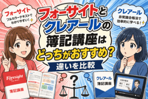 フォーサイトとクレアールの簿記講座はどっちがおすすめ？違いを比較